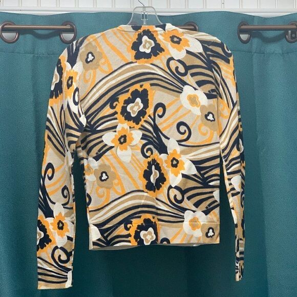 Lilly Pulitzer Long Sleeve Cardigan Yellow Combo Size XS - Picture 2 of 4